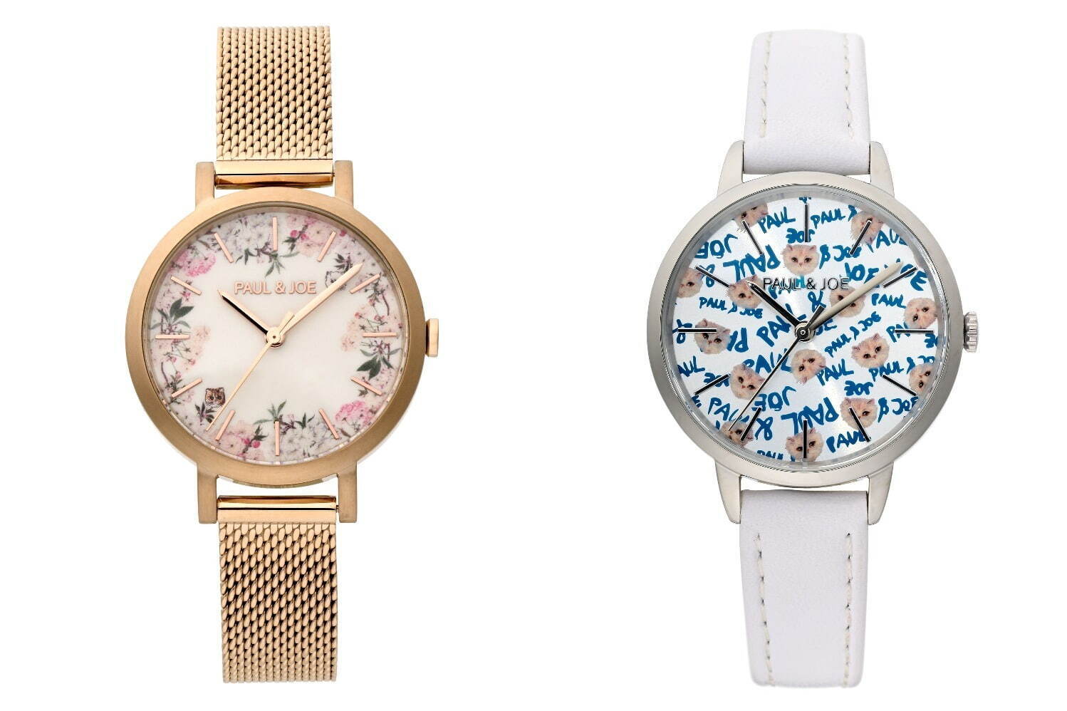 ポール & ジョー“桜の花びら”を描いた新作ウォッチ、猫のジプシー