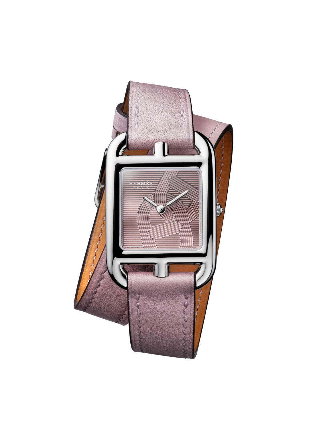 HERMES エルメス ケープコッド希少ピンク文字盤レディース腕時計 稼働