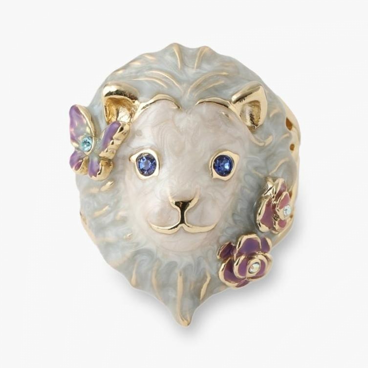 美品♡ANNA SUI✨アナスイ カットガラス 幸運の象徴 月ブローチ 美品