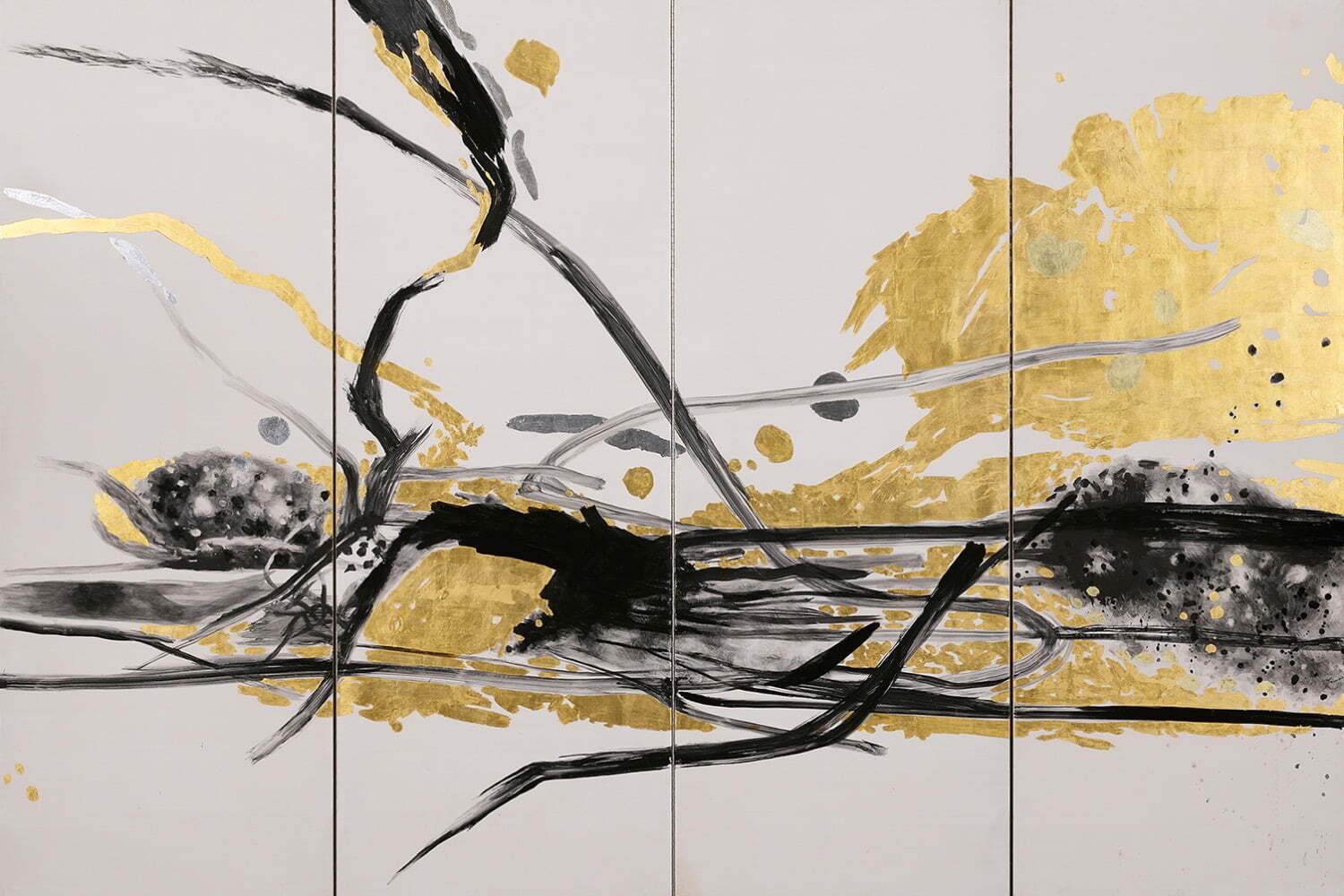 ストライプ模様の抽象画 ストライプ模様の抽象画