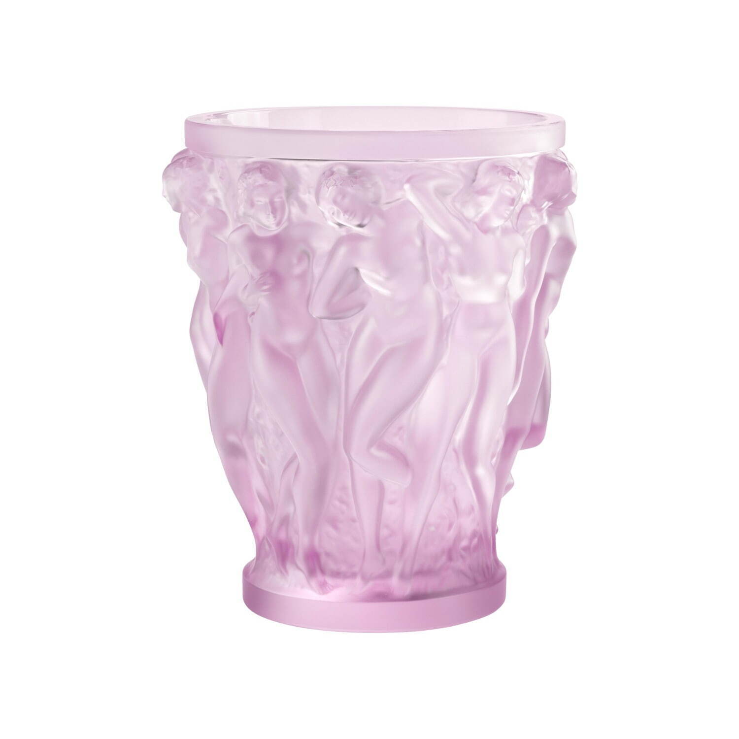 ラリックの“シダ”が渦巻くフラワーベースや“パンダ”オブジェ、ローズ色