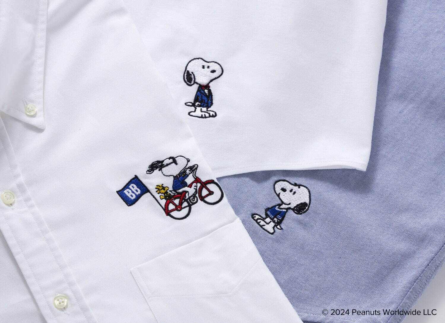 ブルックス ブラザーズ×ピーナッツ、ブレザー＆ニットを着た