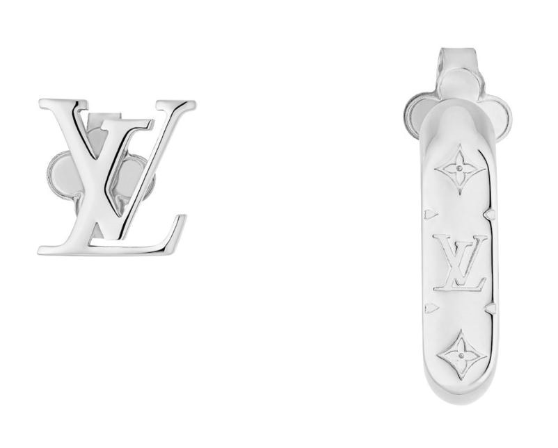 ルイ・ヴィトン24年秋冬メンズシルバーアクセサリー、アシンメトリー