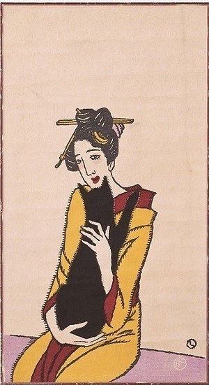 日本画 浮世絵 美人画 猫 365cat.art 浮世絵シリーズ2025 月岡芳年の『美術