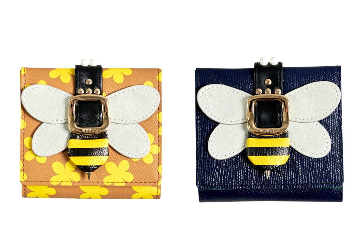 MICHIRU ABE ミチルアベ 二つ折お財布 ミュベール“ハチ”が羽ばたくミニ