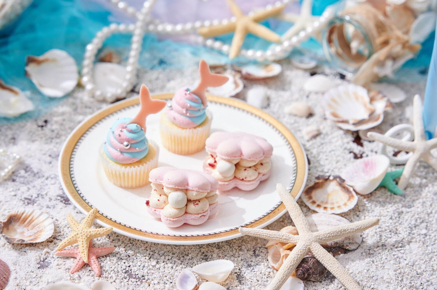 人魚姫”テーマの「マーメイド アフタヌーンティー」東京・白金で、真珠