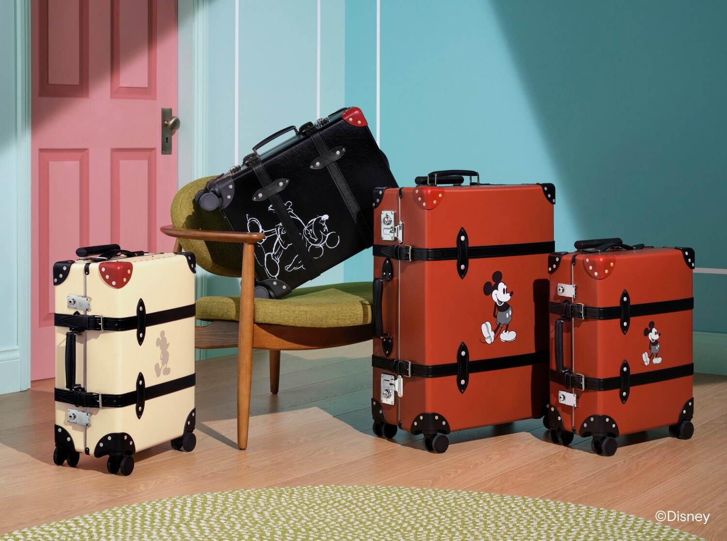 ミッキー＆ミニー キャリーバッグ Disney × American Tourister ミニー