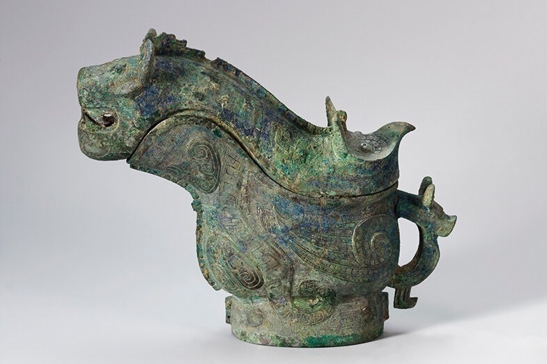 中国 青銅器 馬 台付 古代銅器 送料込み251101 中国青銅器の展覧会が