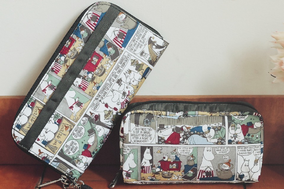 レスポートサック「ムーミン」新作コラボバッグ、リトルミィの総柄