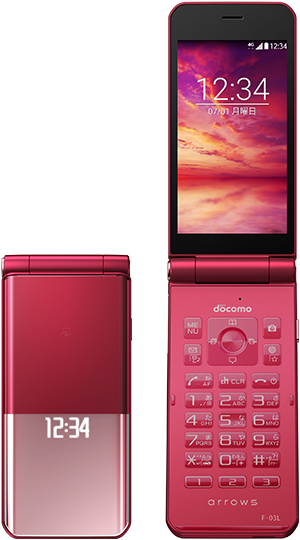 富士通 docomo arrows ケータイ F-03L レッド arrows ケータイ F-03L
