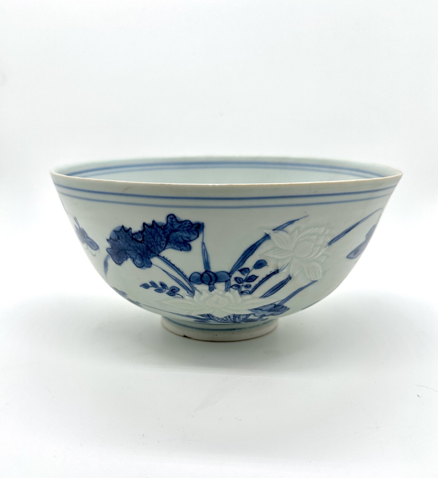 中国美術 白磁 刻 花紋 碗 一対(A281) 【公式通販】