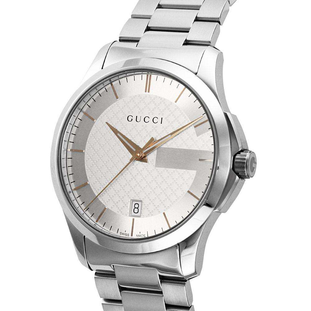 グッチ GUCCI 腕時計 Gタイムレス ステンレスベルトメンズウォッチ