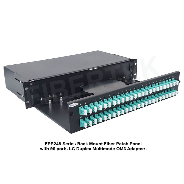 FPP248 Series 2U LC Duplex Fiber Optic Patch Panel — FiberTek