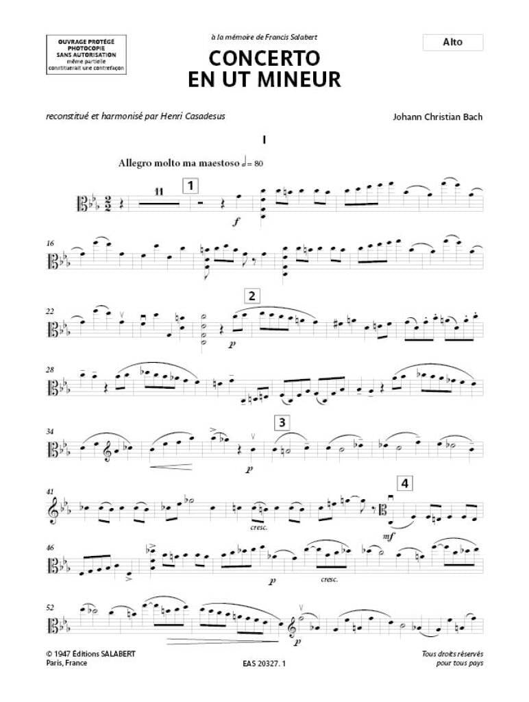 J.C. Bach-Casadesus: Viola Concerto in C Minor – Ficks Music