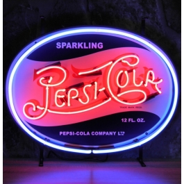 Pepsi-Cola Fifties Logo Neon Light 65 x 50 cm – Blue & Red
