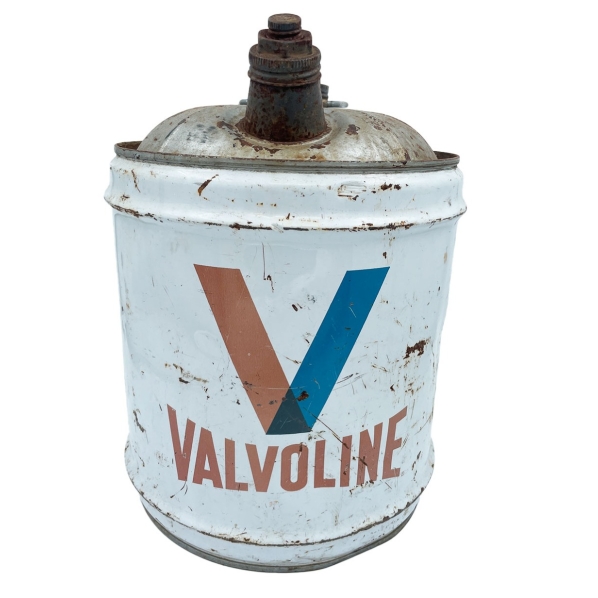 Valvoline 5 Gallon Oil Can Original Vintage - FiftiesStore.com