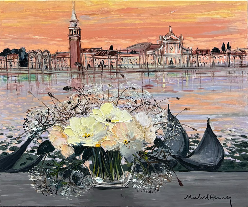 Michel Henry 絵画 水彩画 サイン 額縁 シリアルナンバー 付き Michel