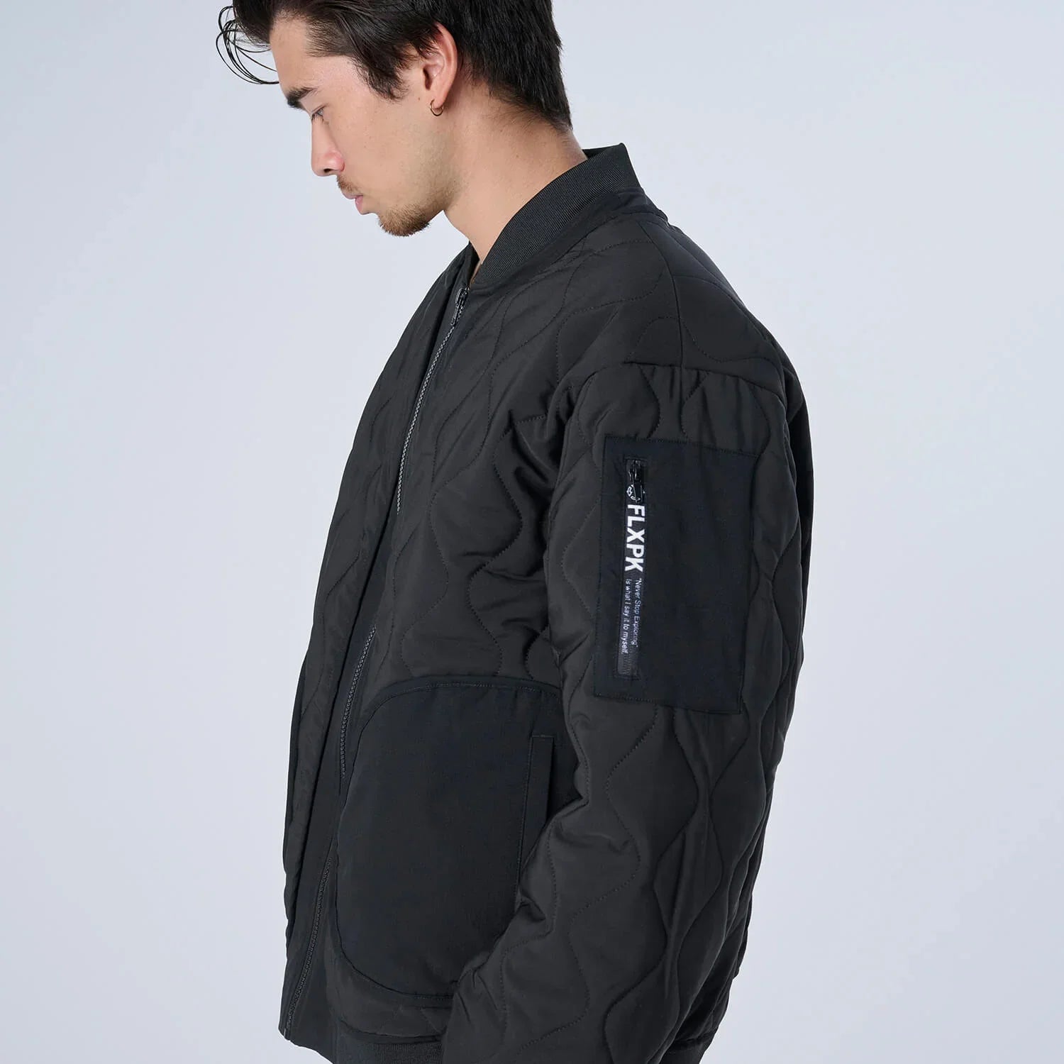 XJK-KILT（ストレッチ中綿キルティングジャケット）BLACK - OUTERWEAR