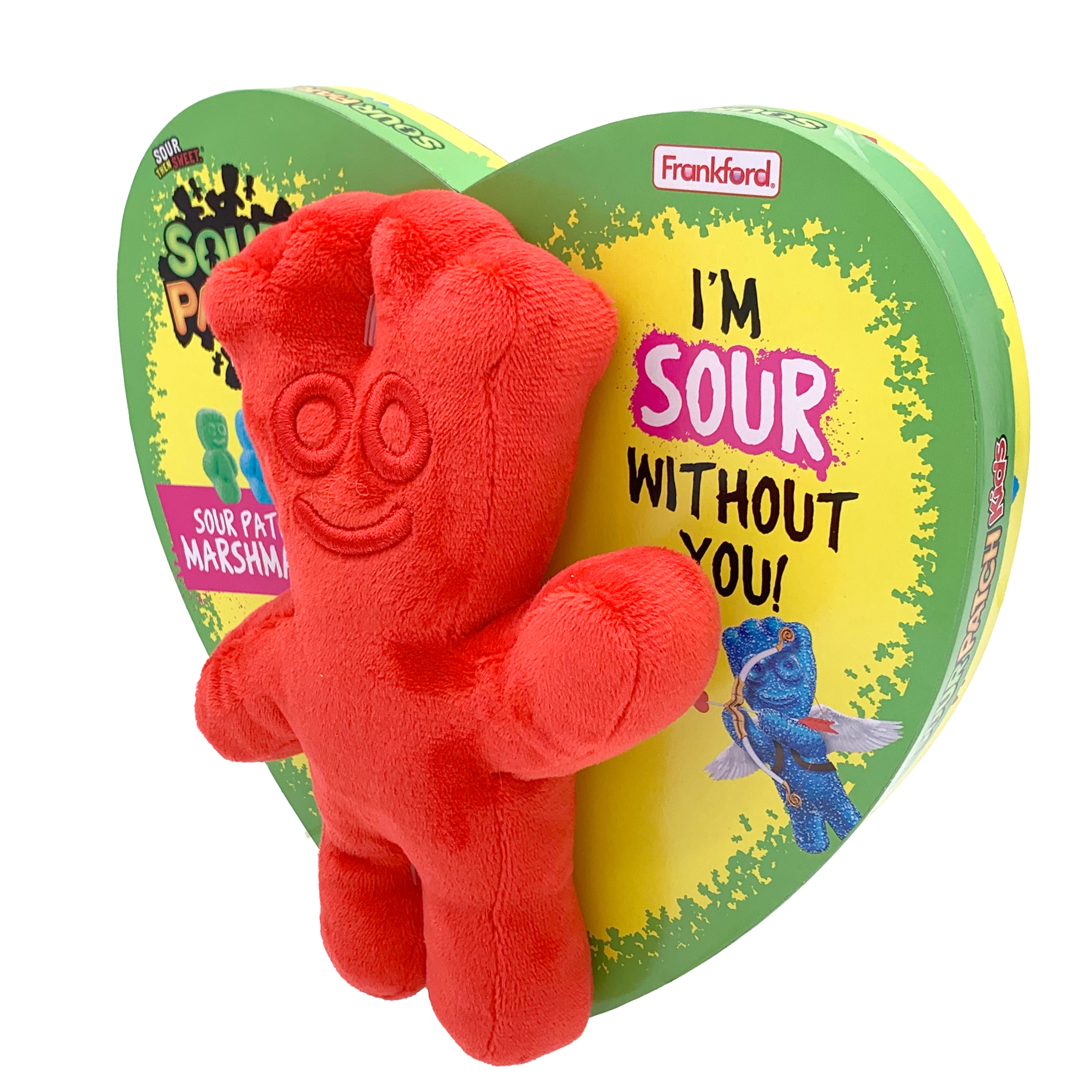 Sour Patch Kids Heart Box with Plush Toy & Marshmallows