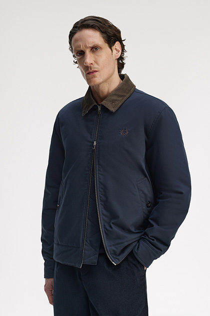 Cotton Caban Jacket(S 738：DARK AIRFORCE): | FRED PERRY JAPAN
