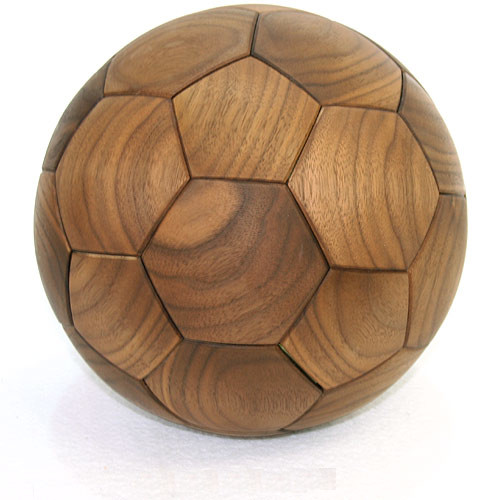 装飾品・オブジェ＞木製サッカーボール