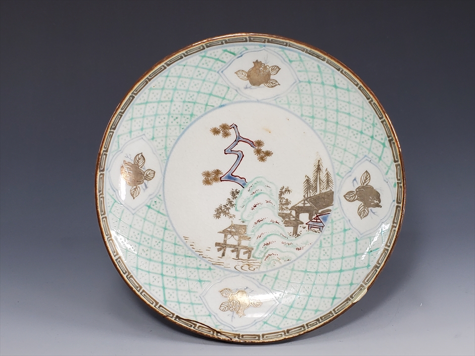 古美術長陽堂 - 伊万里 仁清手家屋図 五寸皿 | 古美術品専門サイト