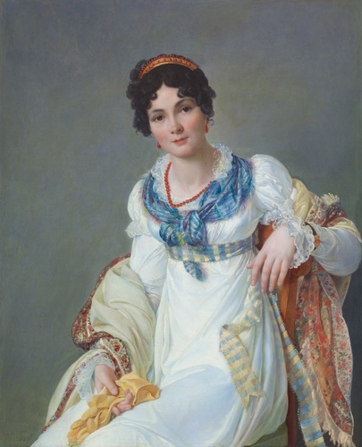 貴重1900年作品絵画『100年前のフランス貴婦人』手彩色アンティーク