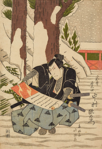 真作/高木富三/嵐山春景/保津川/山水図/青緑岩絵具/掛軸/