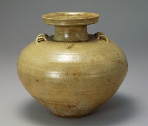 青磁四耳盤口壺 | 越州窯 | 収蔵品詳細 | 作品を知る | 東京富士美術館