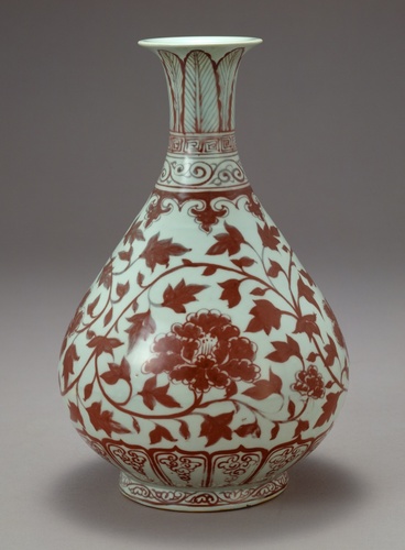 ♢⭐中国 古陶磁 景徳鎮 銅紅釉 瓶 古美術品 コレクション 骨董品