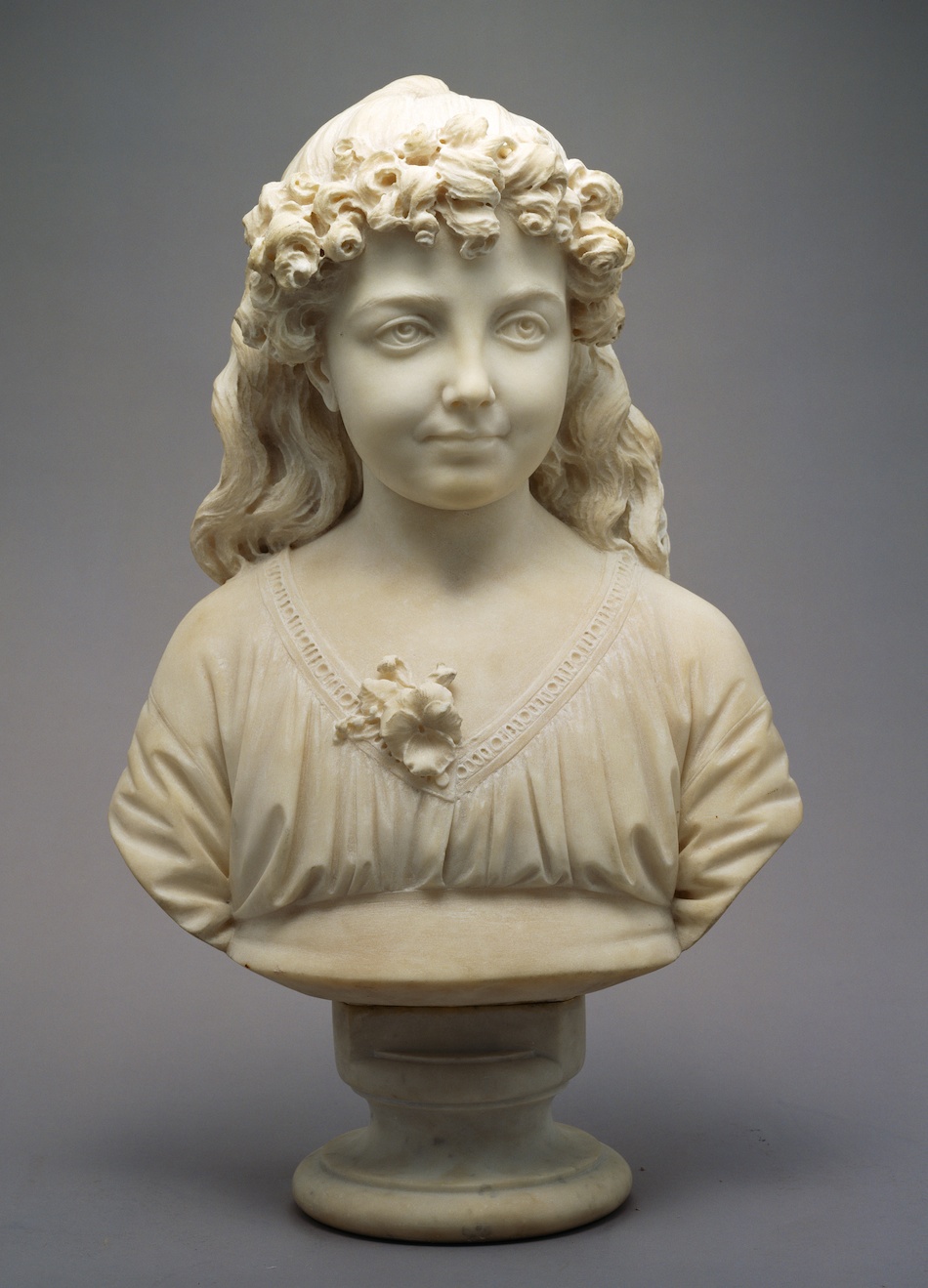 少女の胸像 白い陶器製 ジュゼッペ・ベッシ イタリア製 イタリアン