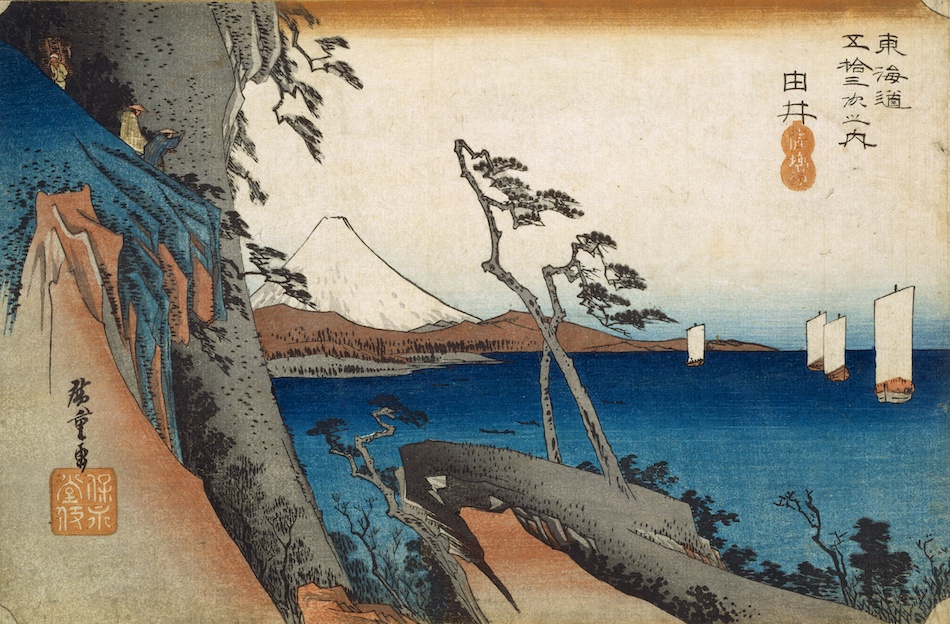 O-12水墨画 掛軸 東海道五拾三次 桑名の宿 春嶺 O-12水墨画 掛軸