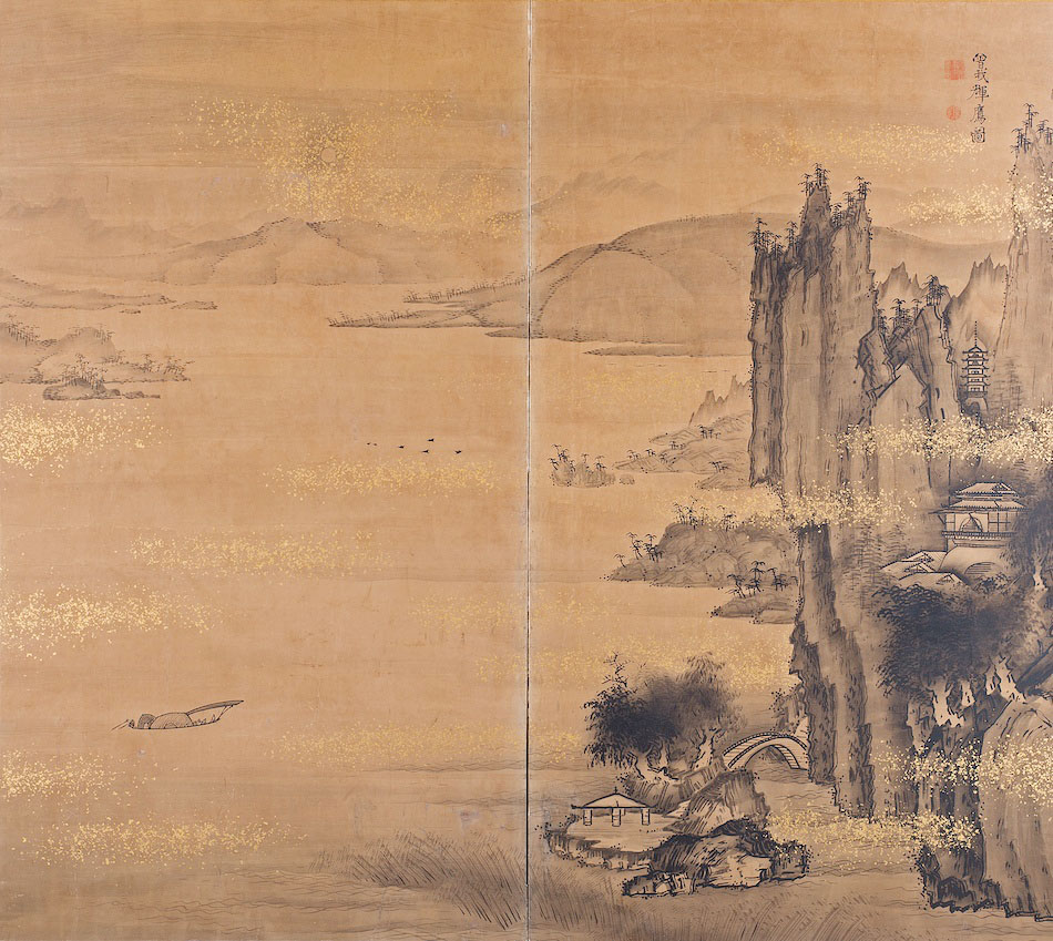 山水図屏風 | 曾我蕭白 | 収蔵品詳細 | 作品を知る | 東京富士美術館