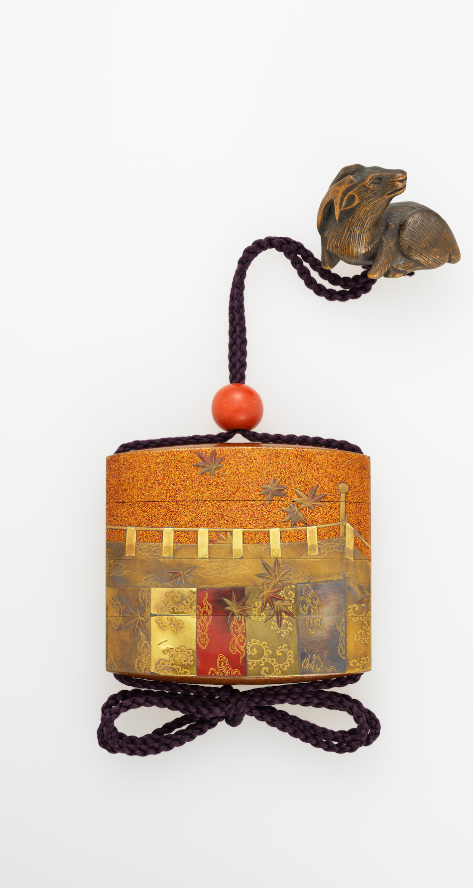 紅葉幔幕蒔絵印籠 銘 古満休伯作 | 古満休伯 | 収蔵品詳細 | 作品を