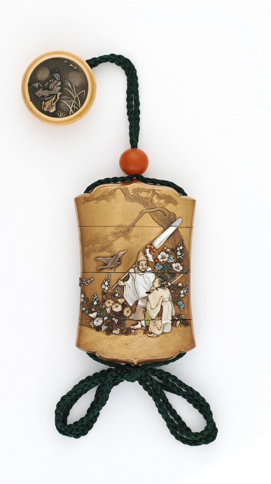 日出松秋草雁仕丁蒔絵芝山象嵌印籠 銘 政由 | 政由 | 収蔵品詳細