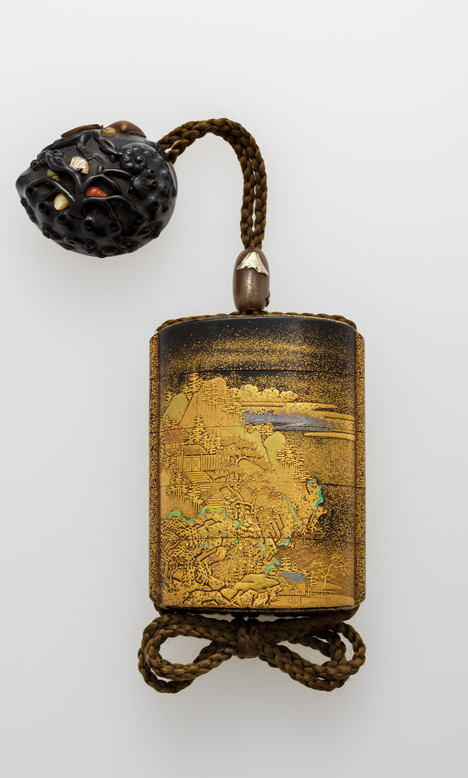 専用 江戸時代 蒔絵印籠、極上根付 60g 東Y8-0106☆2F 専用 江戸時代