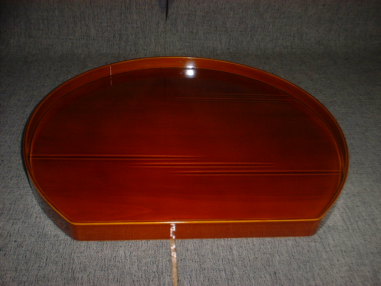 ほぼ未使用 懐石道具 飛騨春慶塗 半月会席膳 5客揃 平膳 天然