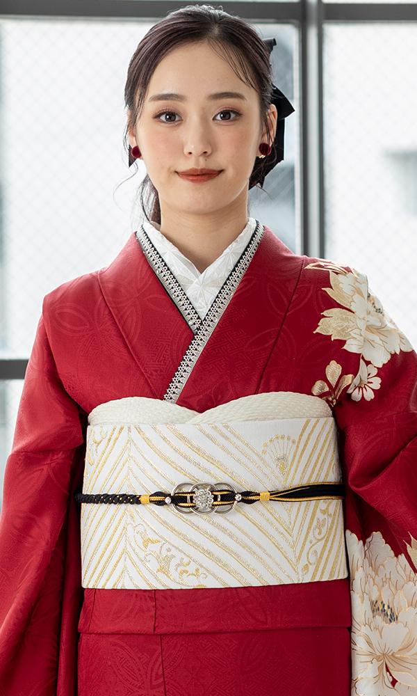 赤のシンプルモダンと金彩｜振袖大好き 【菊京屋】振袖レンタル 成人式