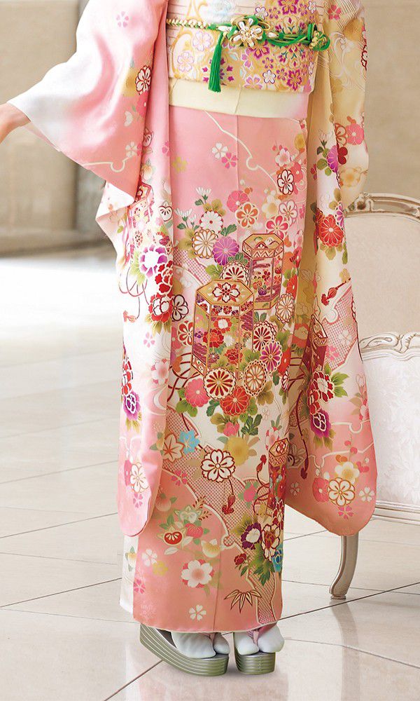 京友禅振袖・桃色・ピンク┃伝統古典【菊京屋】
