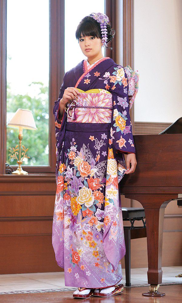 京友禅振袖・紫色・江戸紫┃格安お得振袖【菊京屋】