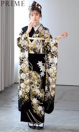 京友禅振袖・白色・金駒刺繍┃伝統古典【菊京屋】