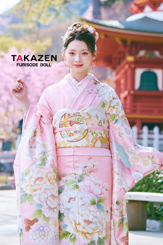 正統派古典 ピンク/淡い色 牡丹柄 はんなり 上品 綺麗系 大柄 かわいい