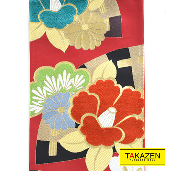 オシャレ椿柄袋帯通販レンタル ブルー(水色)/白/ピンク(3種類)｜成⼈式