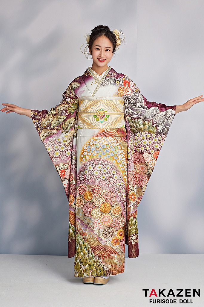 振袖 豪華 刺繍 小売 金彩 紋意匠 身丈164cm 撥水加工済 メーカー品