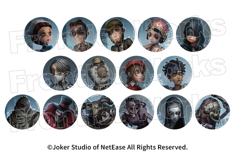 第五人格 アトレ スクエア缶バッジ 冒険家 カウボーイ リッパー 第五