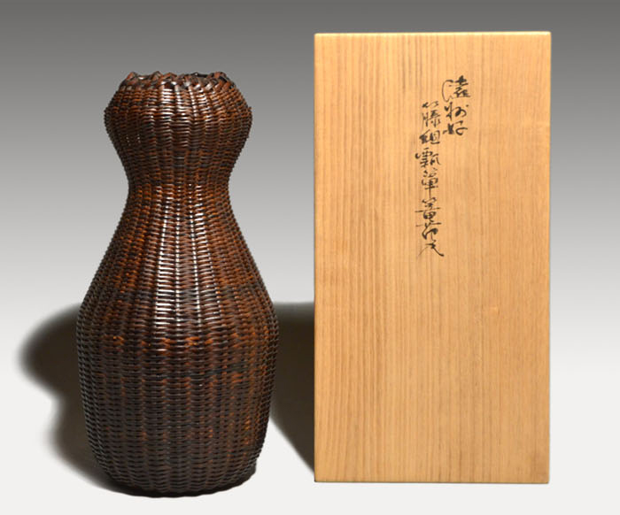 茶道具平安竹美斎造時代藤組宗金篭共箱MR7696B