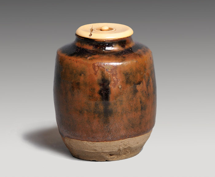 茶道具即中斎書付銘山里瀬戸茶入仕服付二重箱表千家濃茶茶事