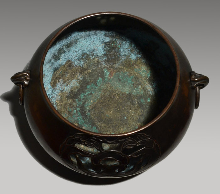 唐銅眉風炉 慶長年代 博多芦屋 | 古美術ささき