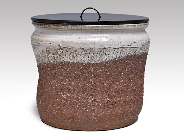 イ301 水指『吉田萩苑作』『萩焼 玉隆山 二重共箱』茶道具 イ301 水指