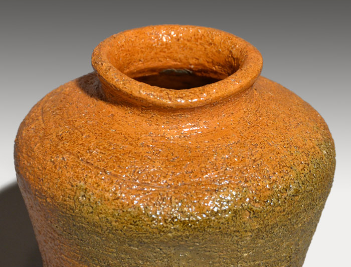 9代大樋長左衛門 大樋焼 花入 九代 大樋長左衛門(作) 踞(